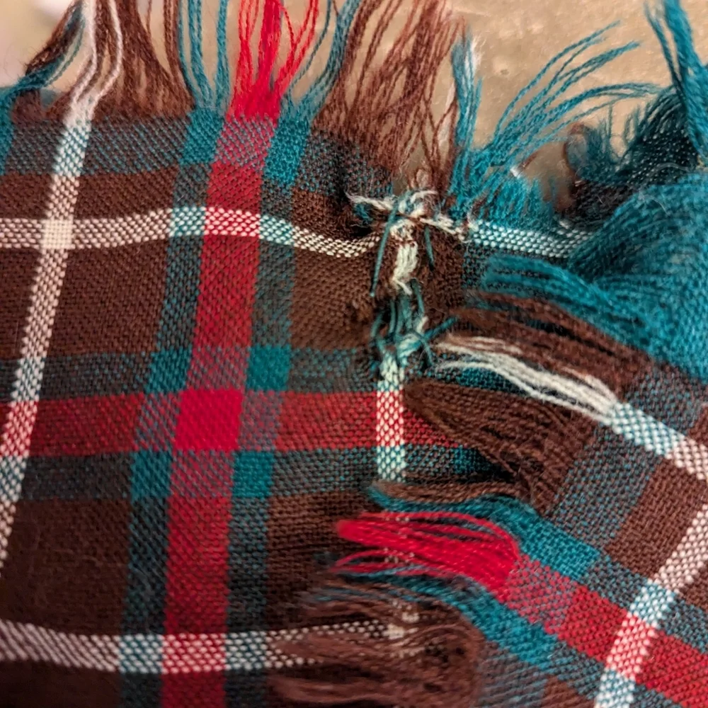 🧣 Parklane plaid Wool Scarf Woolbrooke Worsteds Botany Wool Newfoundland